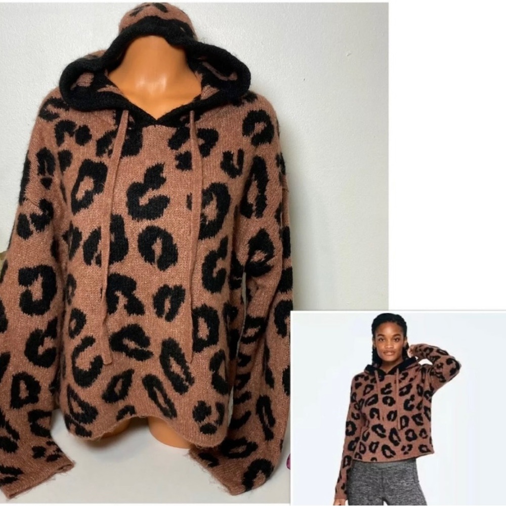 Pink by Victoria secret leopard hoodie
